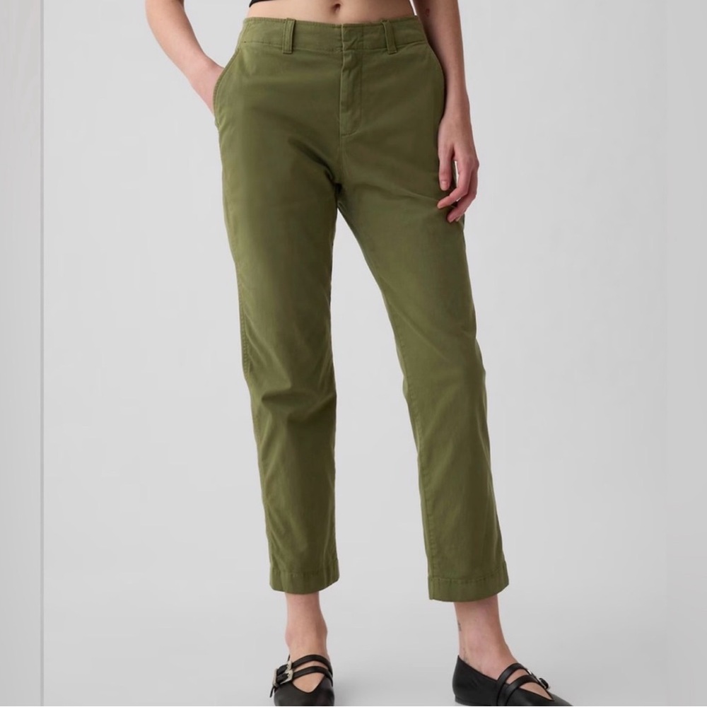 New GAP downtown khaki green ankle pants size 14 Tall